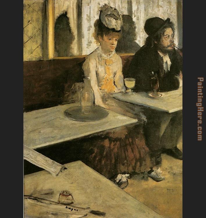 Absinthe painting - Edgar Degas Absinthe art painting